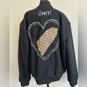 Rare Sichel The UNIT  Wool Jacket XXL with with  logo patch/ Big Pin Heart